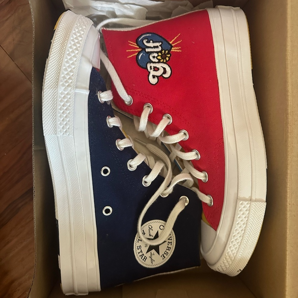 Converse Chuck Taylor All Star 70 Hi
Golf Wang Tripanel size 7.5 woman 5.5 men